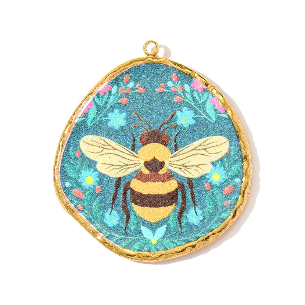 Floral Bee Pendant