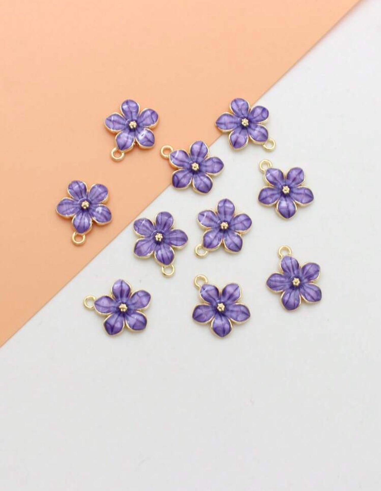 Purple Flower Charm