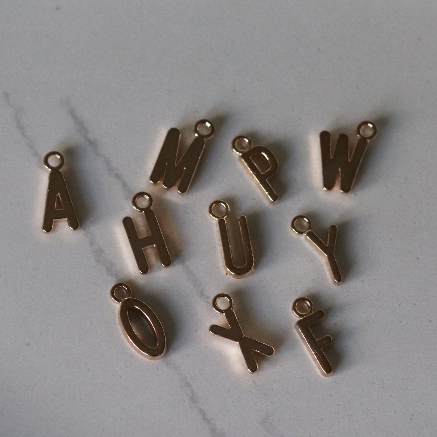 4K Gold Plated Letter Charm