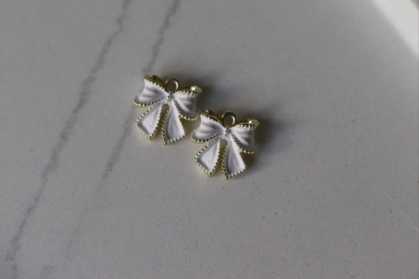Coquette White Bow Charm