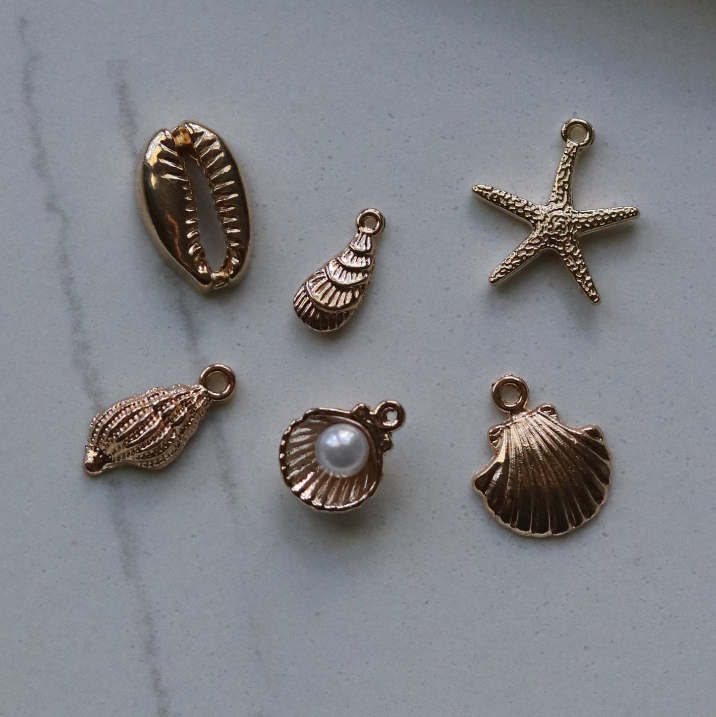 Gold Seashell Charm