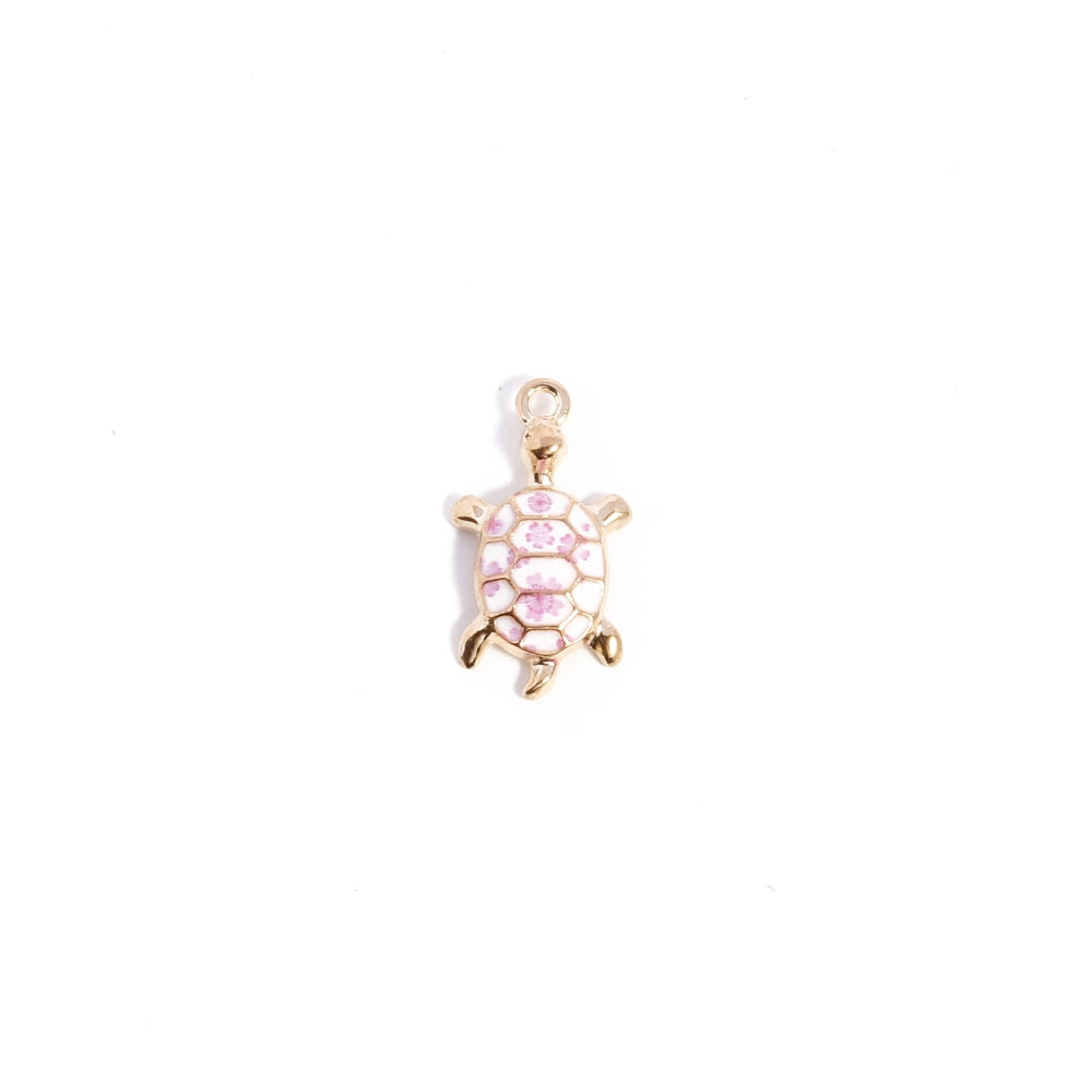 Cherry Blossom Turtle Charm