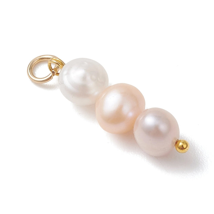 White, Pink, &amp; Purple Freshwater Pearls Charm