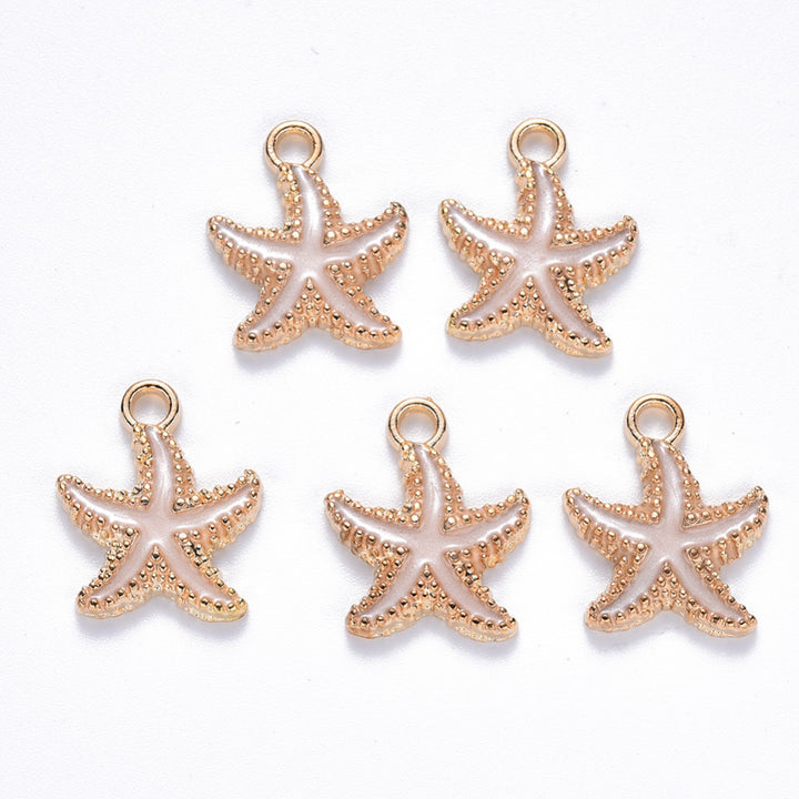Gold Sparkly Starfish Charm