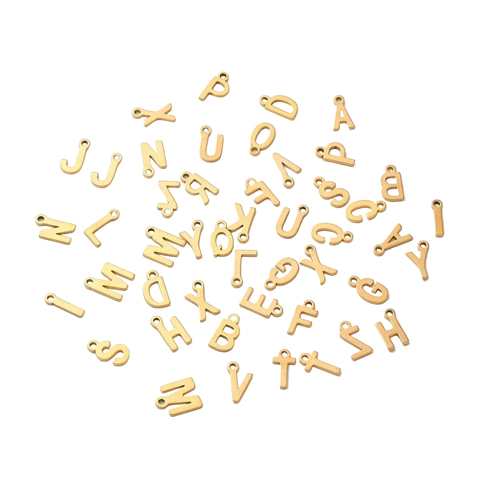 18K Gold Plated Mini Letter Charm