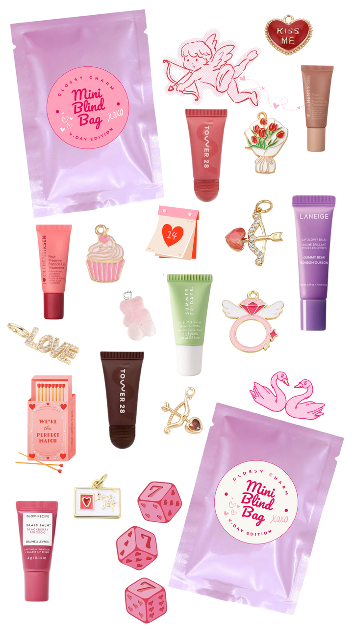 Collection of small beauty products and accessories with &