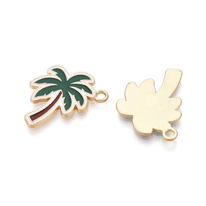 Dark Green Palm Tree Charm