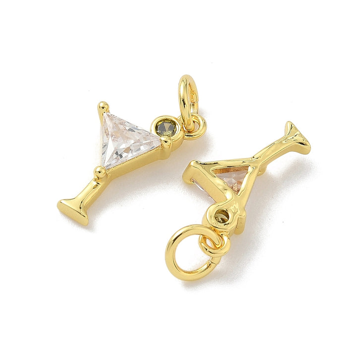 Mini Martini Cubic Zarconia Charm