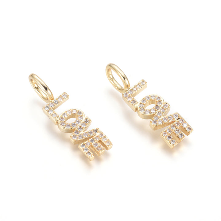 Love Gold Pavé Charm