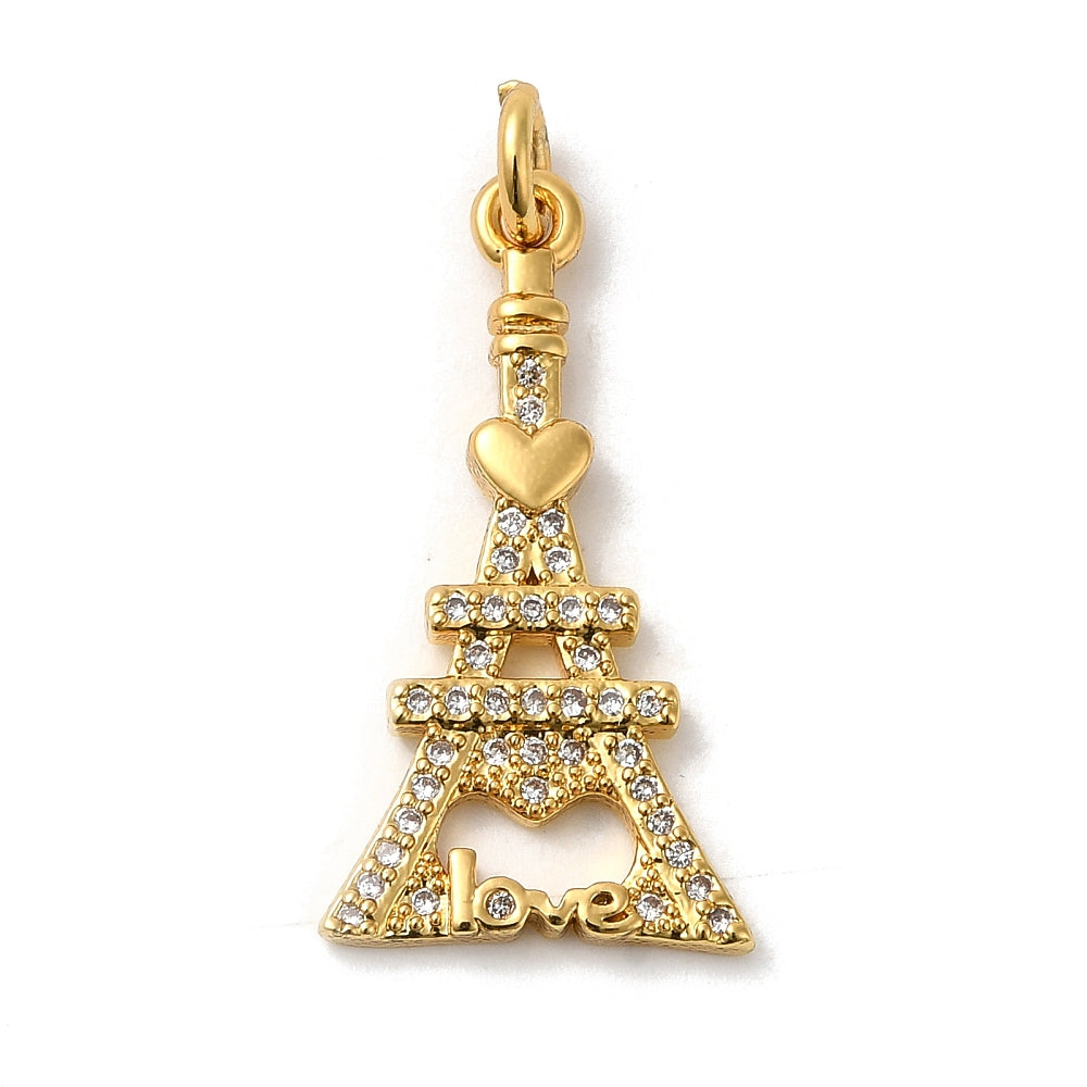 Eiffel Tower Love Pavé Charm
