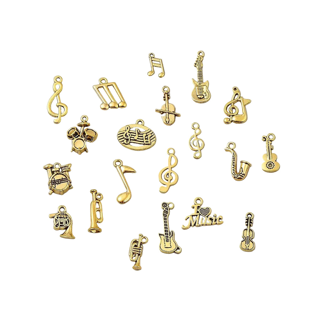 Gold Music Charm