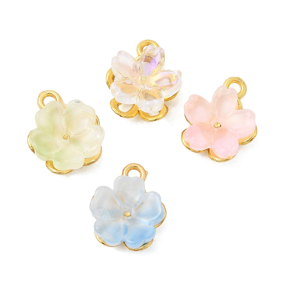 Glass Flower Charm