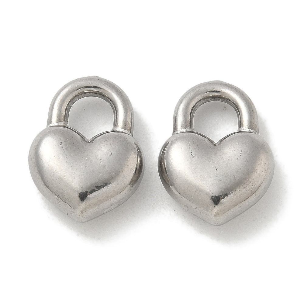 Mini Silver Heart Locket Charm