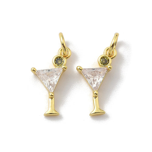 Mini Martini Cubic Zarconia Charm