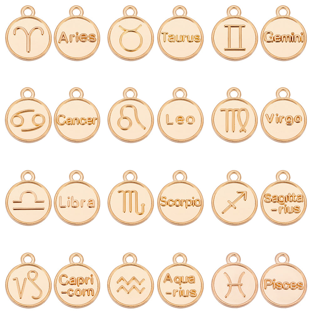 Gold Zodiac Double Sided Charm