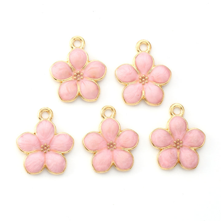 Mixed Color Enamel Flower Charm