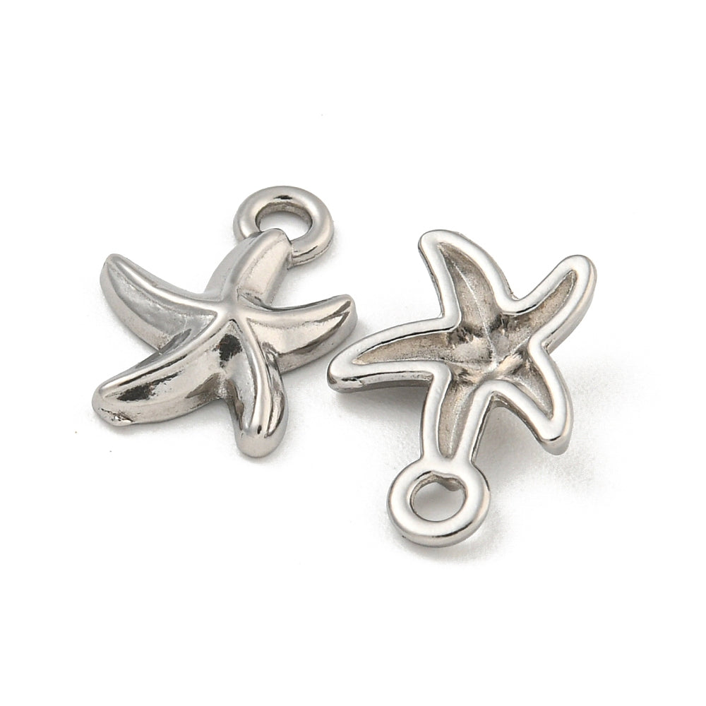 Silver Mini Starfish Charm