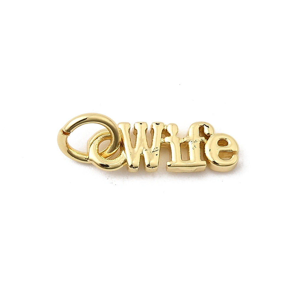 Gold Wife Word Charm