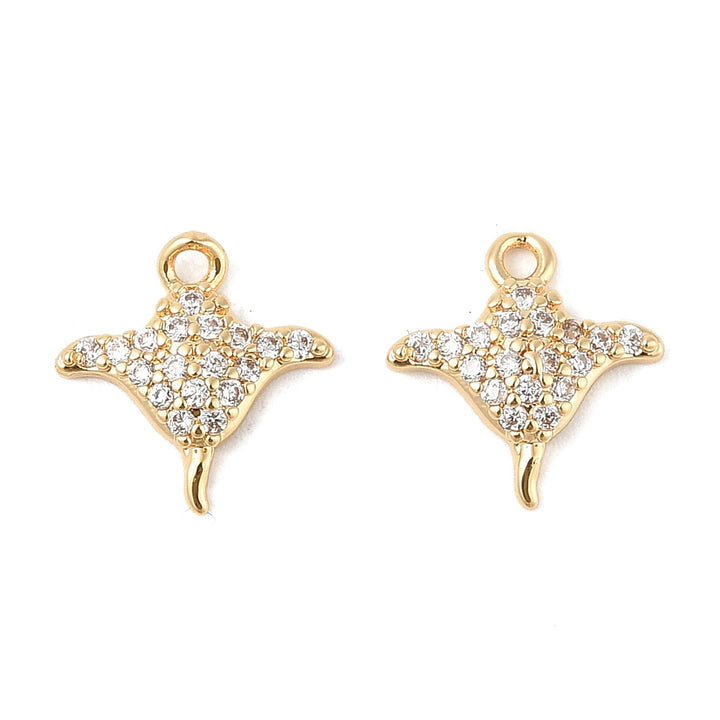 Gold Micro Pavé Mini Stingray Charm