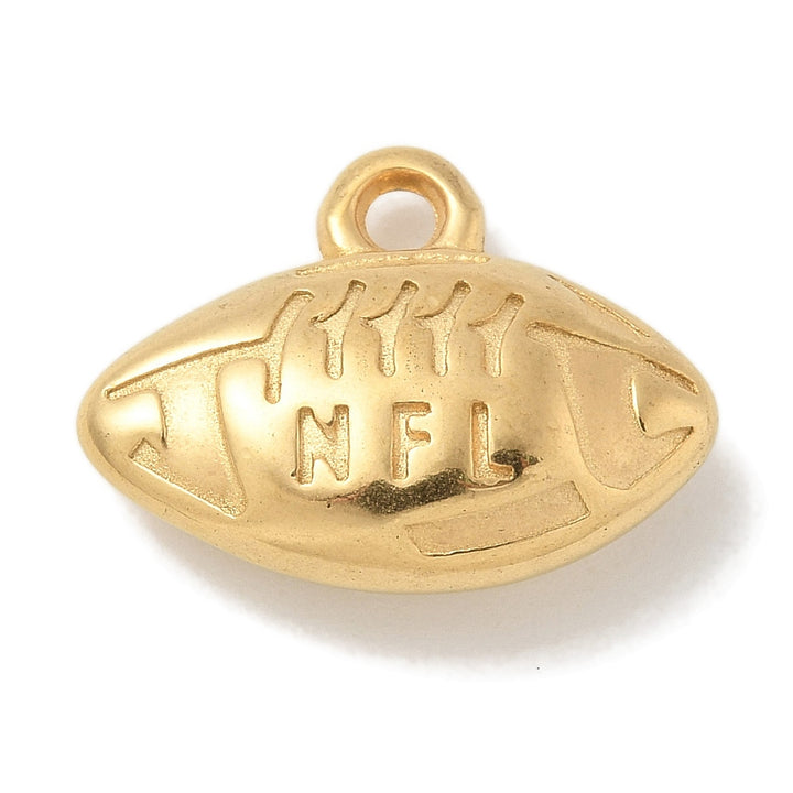 Gold NFL Football Charm