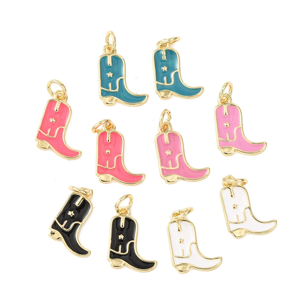 Mini Colorful Cowboy Boot Charm