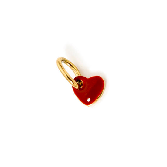 Anti-Tarnish Mini Red Heart Charm