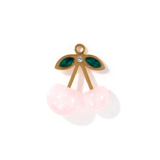Large Pearlized Cherry Charm