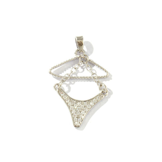Bikini Pavé Charm (Silver Bottoms)
