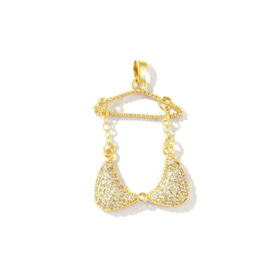 Bikini Pavé Charm (Gold Top)