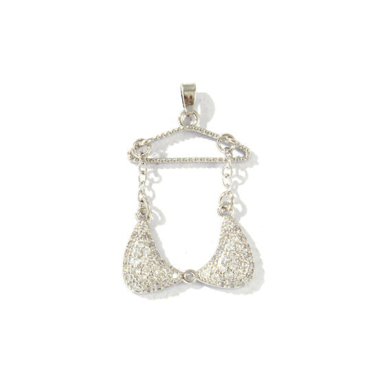 Bikini Pavé Charm (Silver Top)