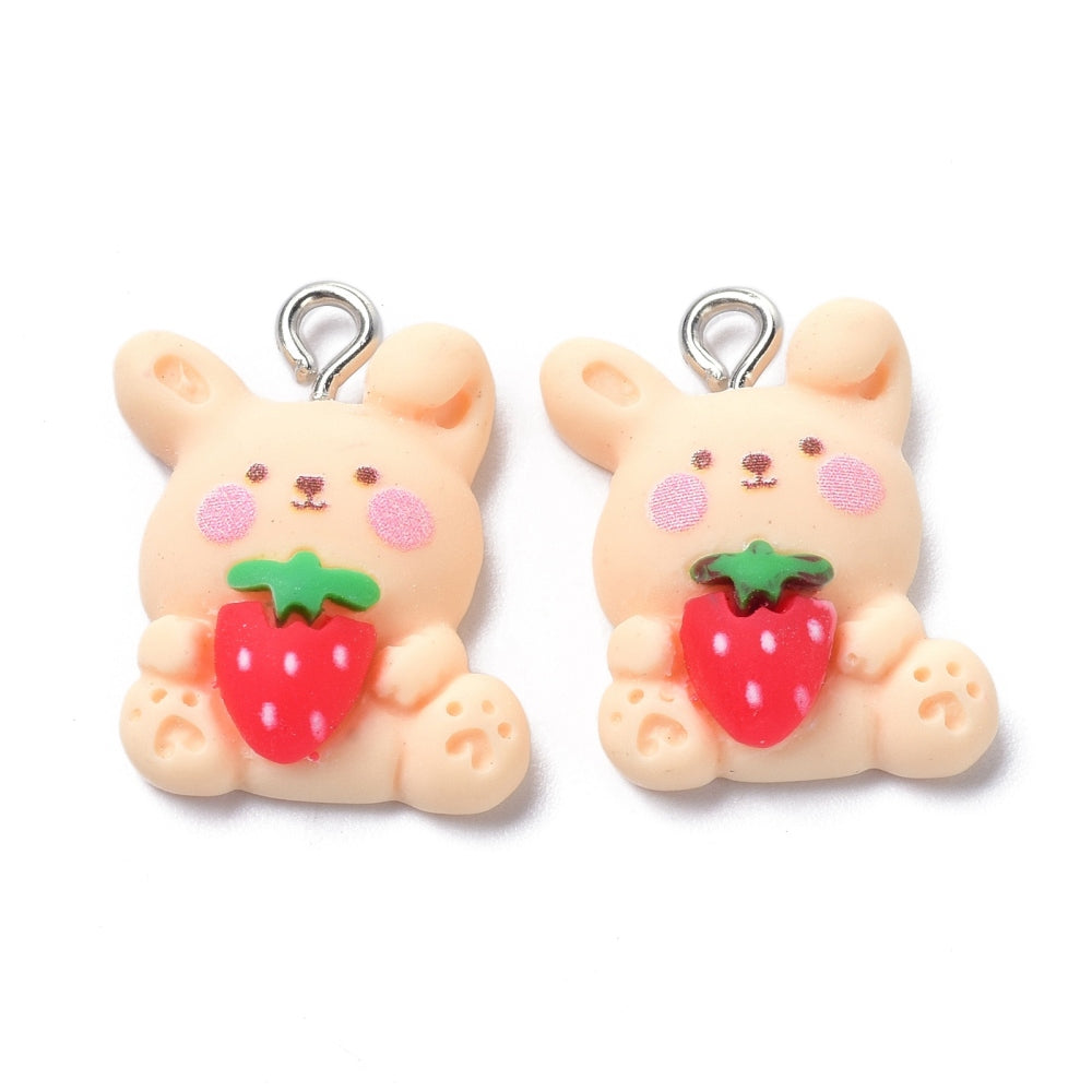 Strawberry Bunny Charm