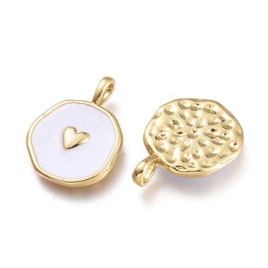 Flat Gold Heart Charm