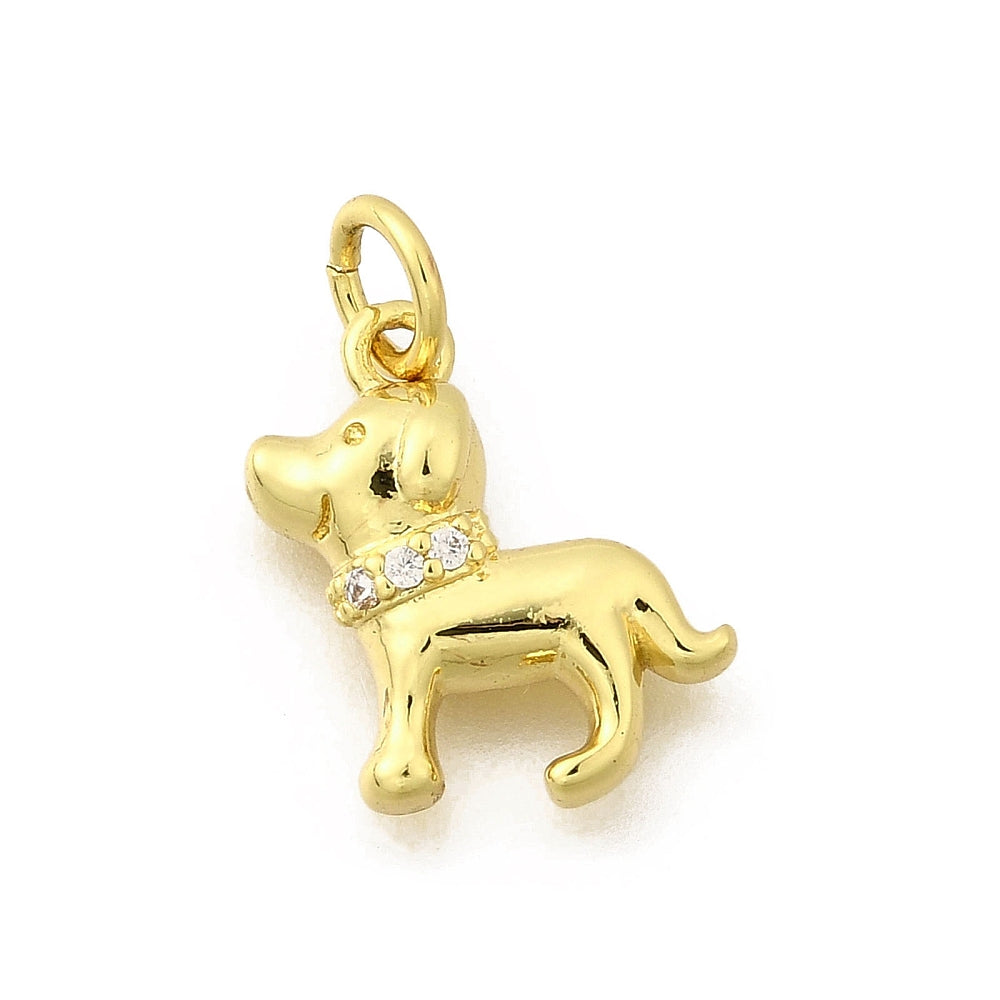 Gold Dog with Sparkly Collar