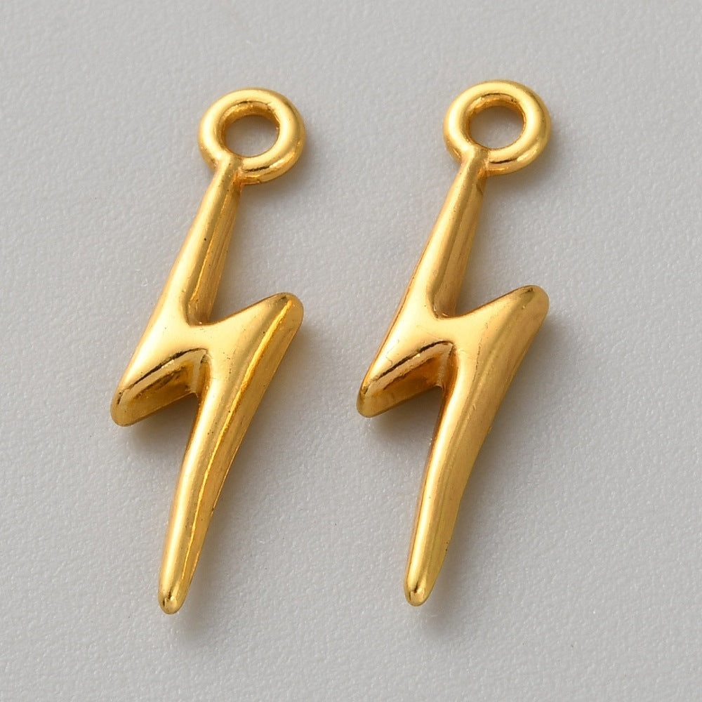 Gold Lightening Bolt Charm