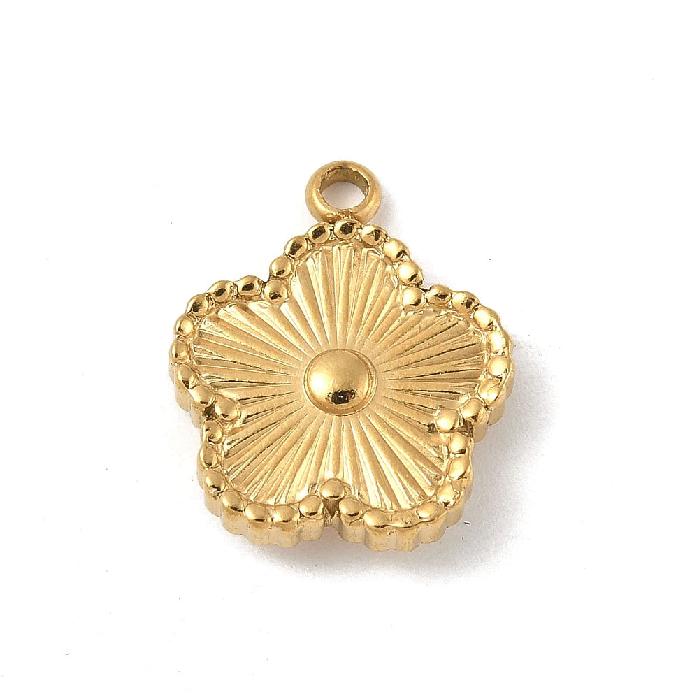 Small Flower Gold Detailed Charm