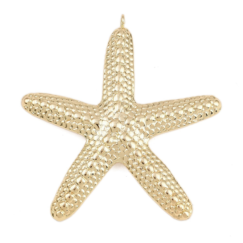 Large Gold Starfish Charm