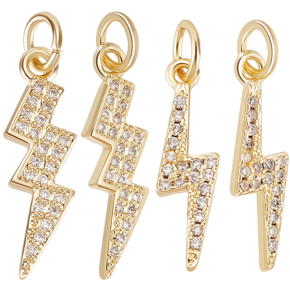 Bedazzled Lightning Bolt Charm