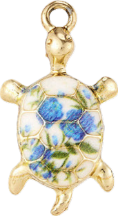 Patterned Turtle Charm