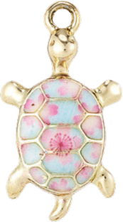 Patterned Turtle Charm