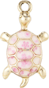 Patterned Turtle Charm