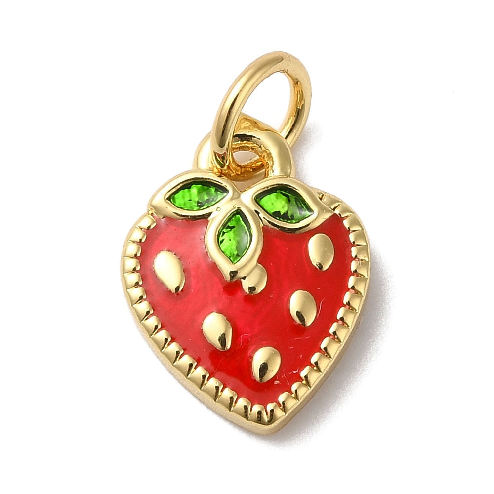 Sparkly Strawberry Dangly Charm