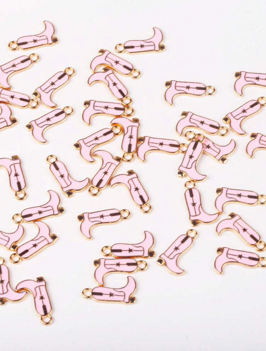 Pink Cowboy Boot Charm