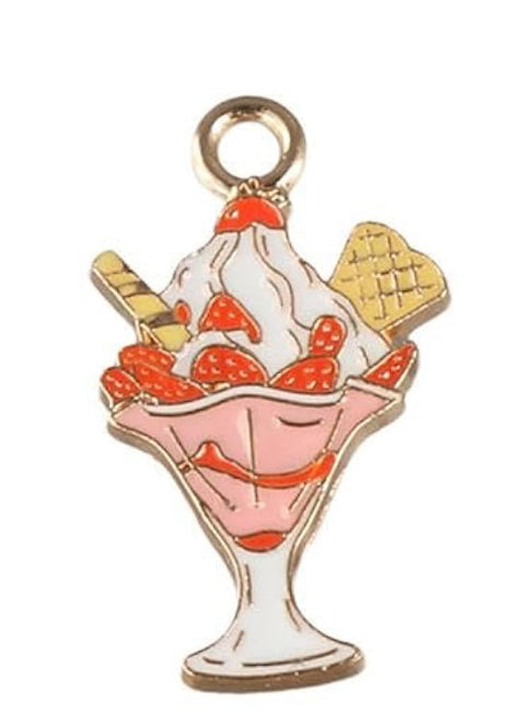 Strawberry Ice Cream Sundae Charm