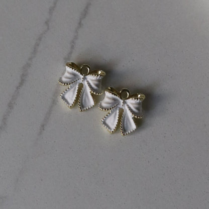 Coquette White Bow Charm