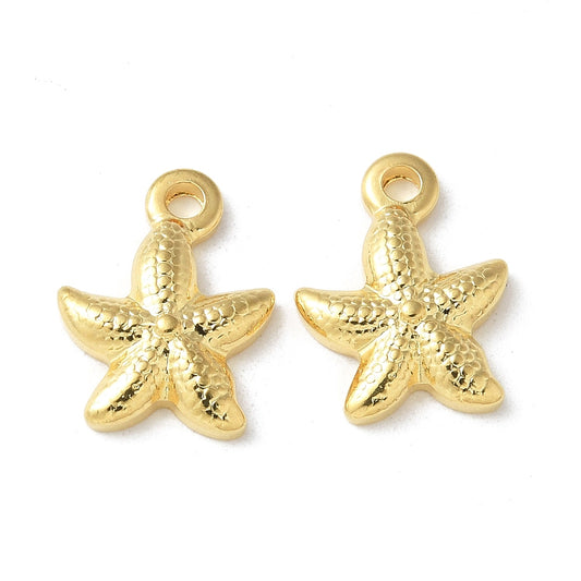Small Gold Starfish Charm