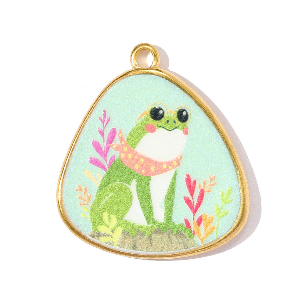 Detailed Forest Frog Charm