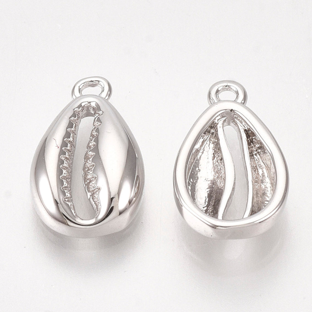 Silver Cowrie Shell Charm