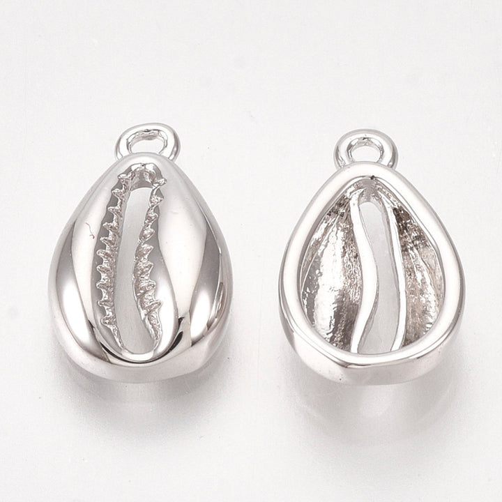 Silver Cowrie Shell Charm