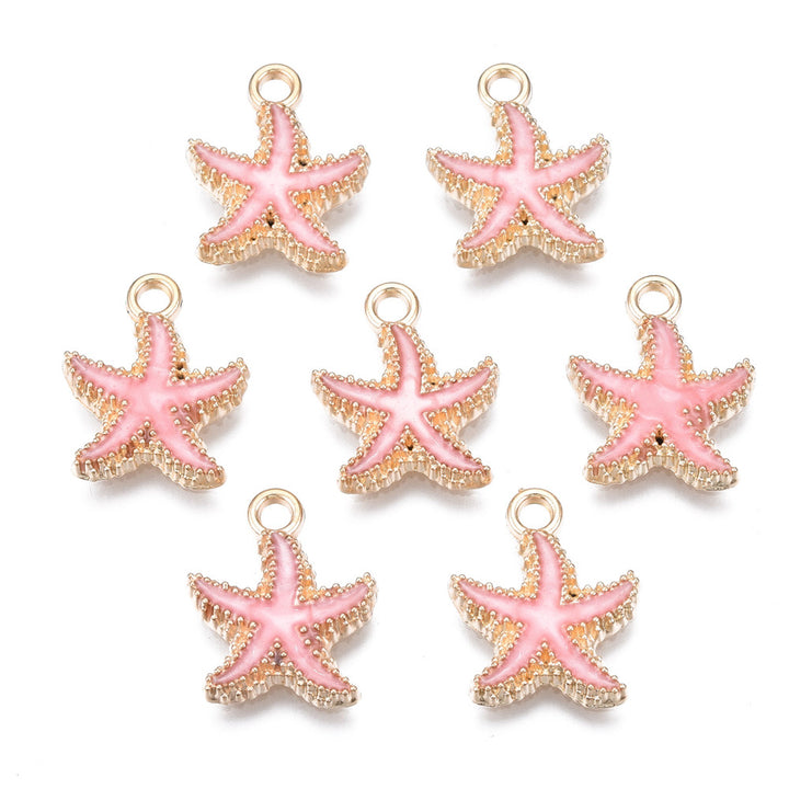 Gold Sparkly Starfish Charm