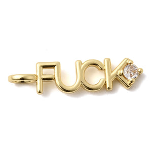 F*ck Gold Pavé Charm